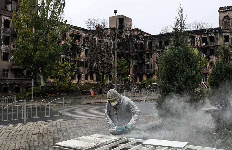 Восстановление домов на Донбассе